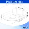 4 Pack Adhesive Security Camera Wall Mount, Universal Transparent Monitor Wall Mount Brackets with Cable Clips Versatile Surveillance Holder Self Adhesive Small Walls Shelf for Bedroom Kitchen Living view 2