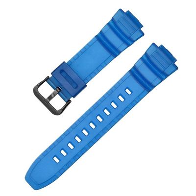 16mm TPU Silicone Waterproof Resin WatchBand fit for Casio G-Shock MCW-100H/110H W-S220 HDD-S100 WV-200 AE-2000/2100(Dark blue02)