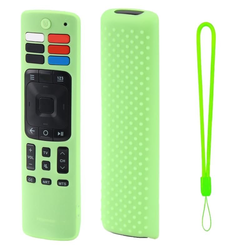 Case for Hisense ERF3A69/3R69/3I69/3S69/3N69, Remote Control Silicone Case, Nonslip Texture Shell Protective Cover (Glow-in-The-Dark Green)