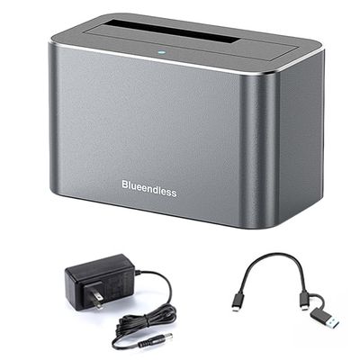 Hard Drive Dock USB3.0 to SATA External Hard Drive Docking Station 5Gbps SAS/SATA Hard Drive Enclosure Support Up to 20TB USB External Disk Box Enclosure Case for 2.5/3.5 Inch SATA/SAS HDD SSD