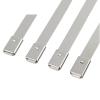 10pcs Stainless Steel Cable Twist Multi-Purpose Locking Metal 10mm Lock Metal Zip-Exhaust Wrap Coated Cable Tie(10pcs,10x800mm) view 2