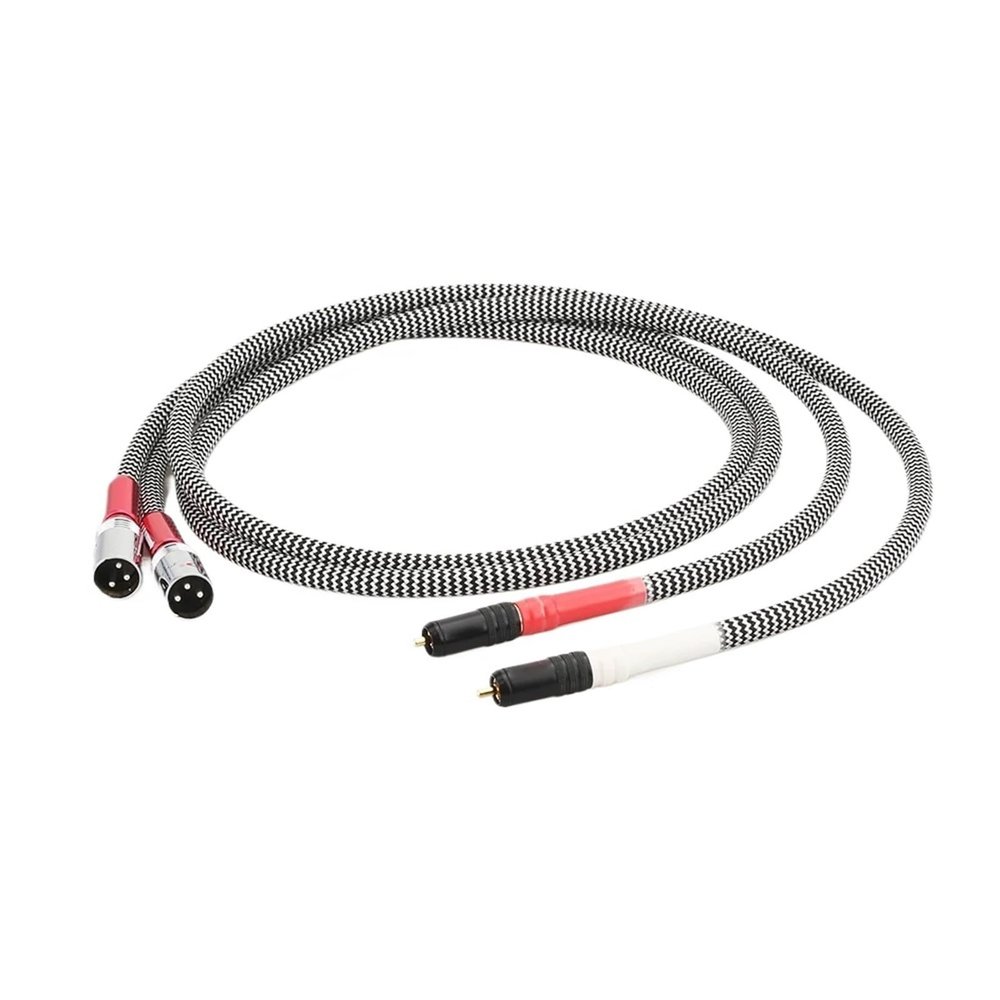 UHXRUY Audio Cable 2 RCAA Male to 2 XLRR HiFi Silver Plated 3 Pin Male Audiophile(1.5m)