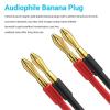 VCIMZUL High-End 4N Gold Plated Speaker Cable for Speaker System Oxygen-Free Pure Copper with Banana Plug(One Pair,4 m) view 3