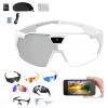 Smart Glasses with Camera, 4K HD POV Smart Baseball Sunglasses Lightweight Video Recording Glasses with Camera Audios Outdoor Sports Action Sunglasses for Men Women 32/64/128GB SD Card (G, 64GB) view 1