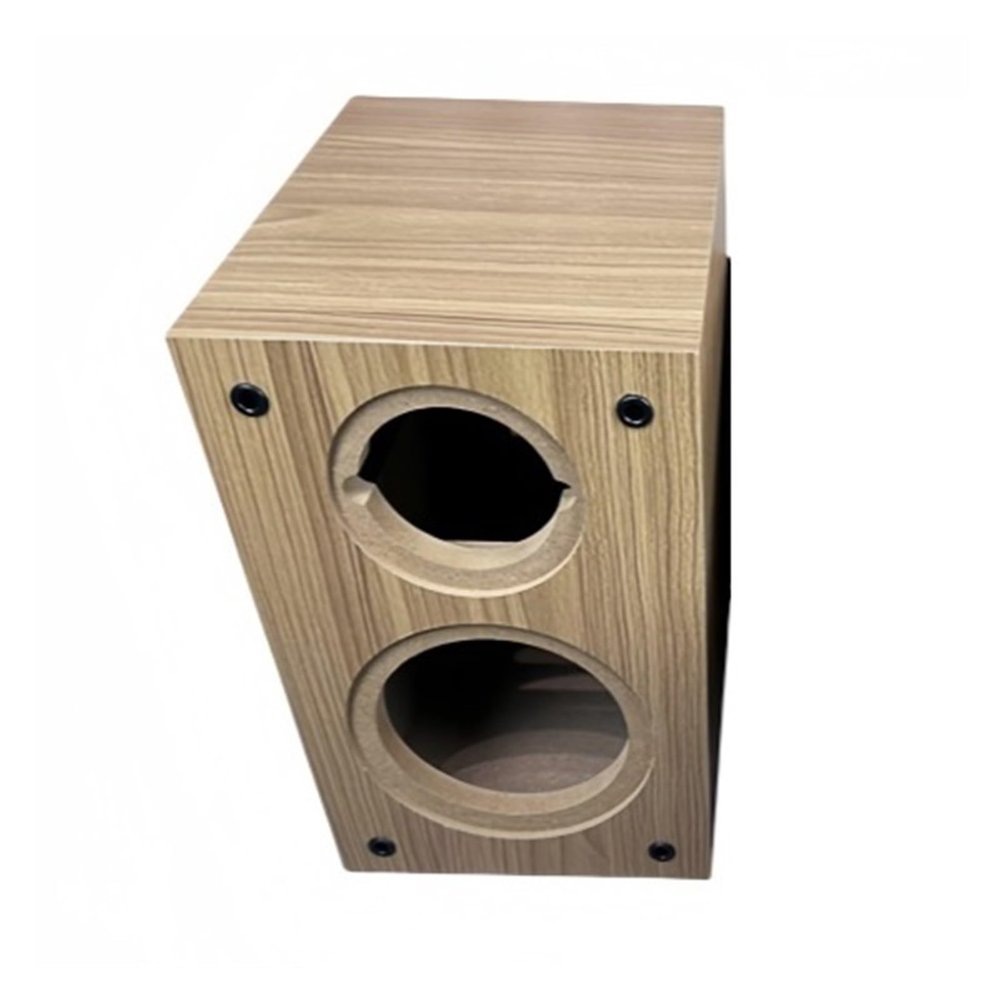 5-inch Two-Way Empty Speaker Box Wooden Bookshelf DIY Density Board Drawer Passive Sound 4-inch Tweeter(Black)