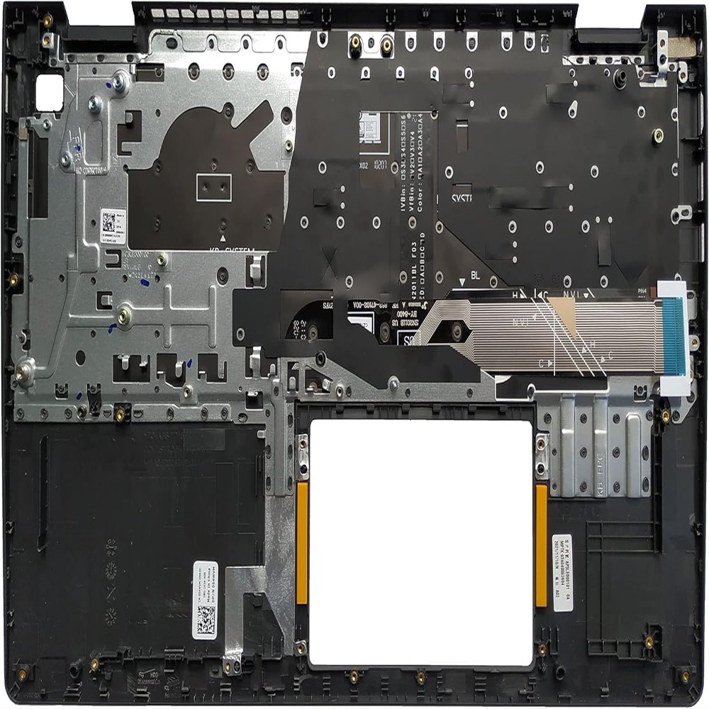 100% New Laptop Replacement Black Bottom Base Compatible for Dell Inspiron 15 3510 3511 3515 3520 3525 09CJN3 054WVM 03JRFX and US Keyboard with Palmrest Upper Cover Case Shell (Backlit No Type-C Hole
