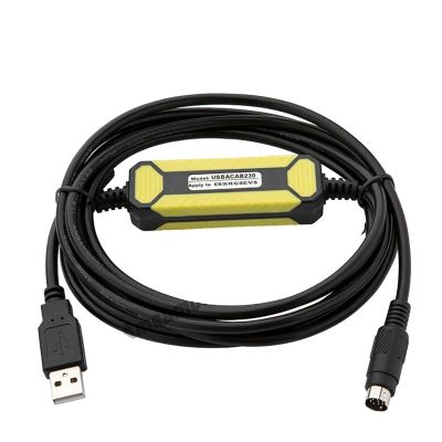 ZROPPFQSQ Upgraded USB-DVP Cable USBACAB230 Suitable for ES EC EX DVP14SS211T DVP16 Programming Download Copper Wire