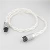 UHXRUY HiFi Audiophile Silver Power Cable with Carbon Fiber Rhodium Plating Plug US EU AU AC Audio Amplifier DAC Filter 5N(AU Version,3m) view 2
