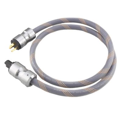 VCIMZUL Audiophile OFC Hi-Fi Audio Power Cable US EU AC Main Supply Cord for Sound Transmission(US Plug,3m)