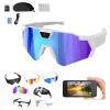 Smart Glasses with Camera, 4K HD POV Smart Baseball Sunglasses Lightweight Video Recording Glasses with Camera Audios Outdoor Sports Action Sunglasses for Men Women 32/64/128GB SD Card (C, 32GB) view 1