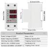 40A 63A 230V Din Rail Adjustable Over Voltage and Under Voltage Protective Device Protector Relay Over Current Protection Limit(40A) view 2