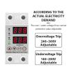 40A 63A 230V Din Rail Adjustable Over Voltage and Under Voltage Protective Device Protector Relay Over Current Protection Limit(40A) view 3