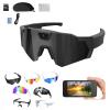 Smart Glasses with Camera, 4K HD POV Smart Baseball Sunglasses Lightweight Video Recording Glasses with Camera Audios Outdoor Sports Action Sunglasses for Men Women 32/64/128GB SD Card (A, 128GB) view 1