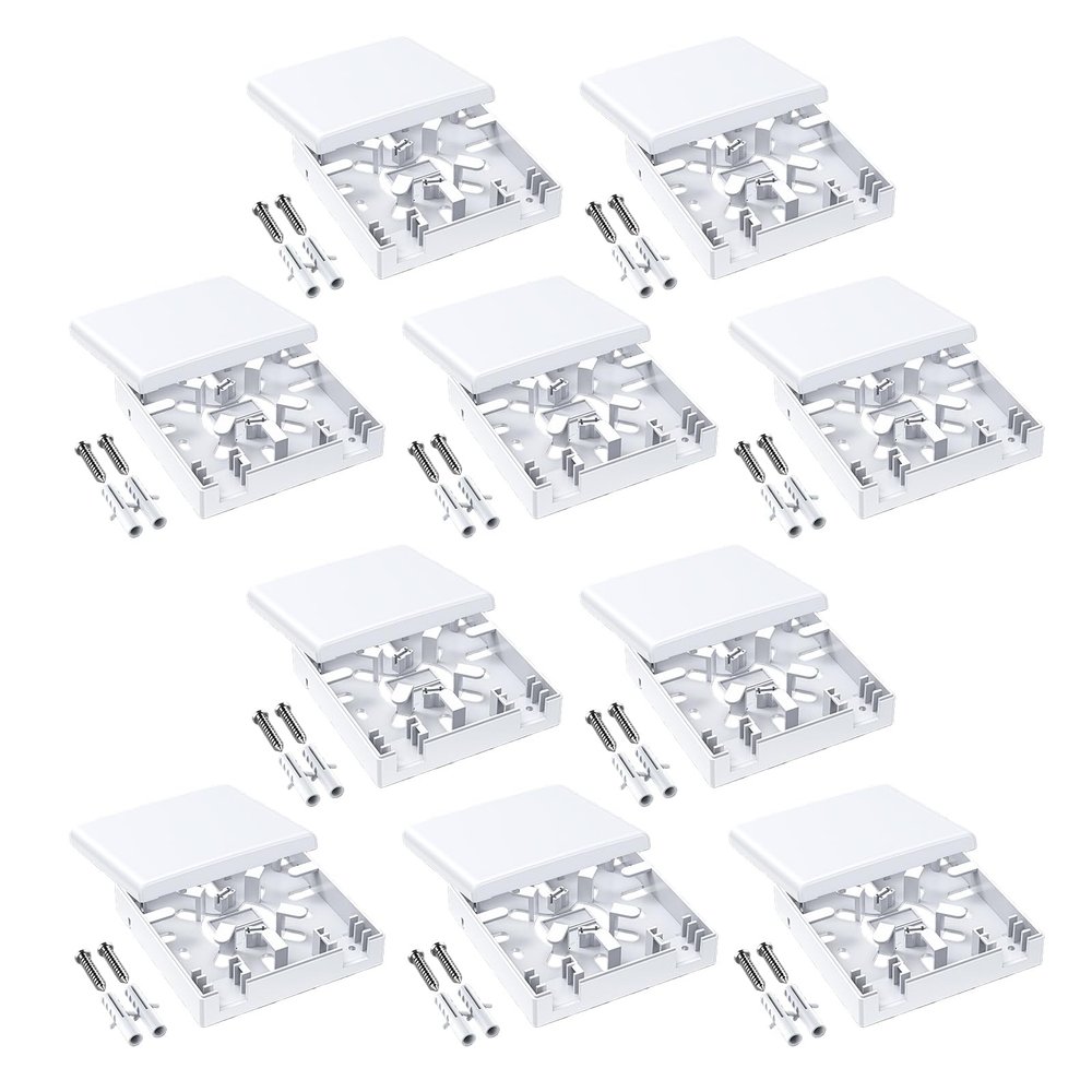 JINPIAOPIAO Standard 86mm Fiber Opt Wall Box ABS Wall Plate Featuring Ventilation for Simple Networking Installation