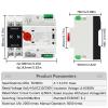 Din Rail ATS PV 2P 4P 125A AC 230V 110V Dual Power Automatic Transfer Switch Electrical Selector Switches Uninterrupted Power(City Grid-City Grid,2P AC 230V) view 2