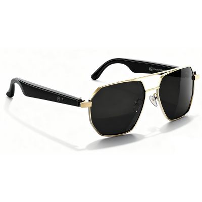 EarlySincere 2026 Ai Smart Glasses, Ai Real-Time Translation with 164 Languages, Classic Pilot Sunglasses, Equipped with Voice Assistant/Ai Call, Ip65 Waterproof,Ai Glasses for Men & Women