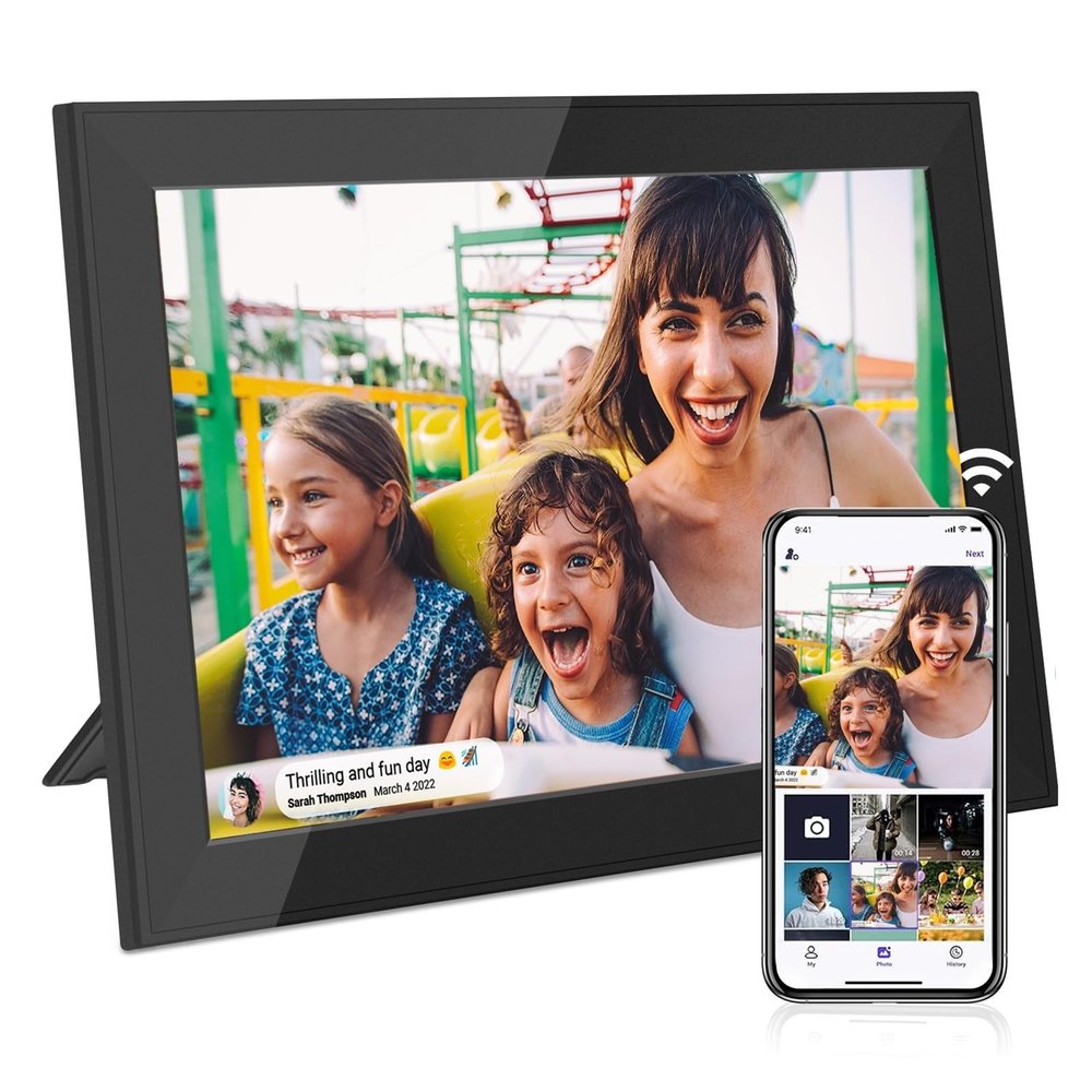 DSJBGSS Digital Photo Frame WiFi 10.1 Smart Digital Photo Frame 1280x800 IPS LCD Touch Screen Auto-Rotate Electronic Picture