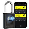 Large-Size Outdoor Fingerprint Padlock - HEXFORCE G1, Heavy Duty Dual-Ball Locking, IP67 Weatherproof, Keyless Biometric & App Control, No Wi-Fi Needed, 5.3 in H x 2.2 in W, for Sheds Gates and Fences view 1