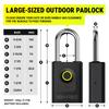 Large-Size Outdoor Fingerprint Padlock - HEXFORCE G1, Heavy Duty Dual-Ball Locking, IP67 Weatherproof, Keyless Biometric & App Control, No Wi-Fi Needed, 5.3 in H x 2.2 in W, for Sheds Gates and Fences view 2