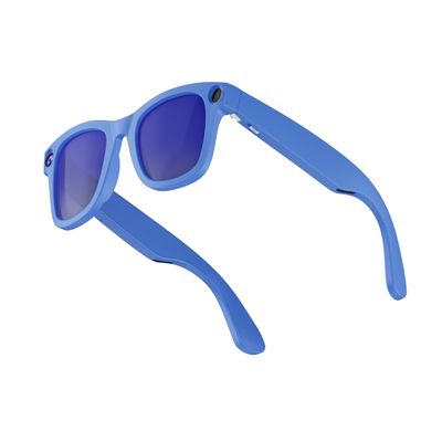 4K Camera Glasses, AI Smart Glasses with Real-Time Translation & Object Recognition,Pov Camera with 32GB Storage, Max 10Hrs Playtime | Extra 2 Lens Set(Clear&Black) for Work,Travel, Business - Blue,L
