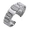 18/20/22/4mm Men Solid Stainless Steel WatchBand fit for Samsung/Seiko/Oris/Citizen/Casio(Silver,22mm) view 1