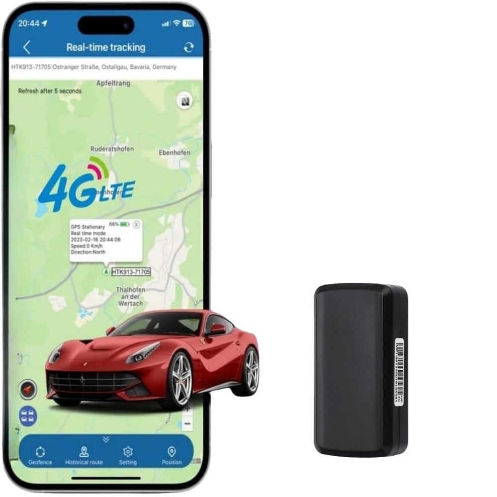 Mini GPS Tracker for Cars, Kids, & Elderly - Real-Time Tracking, Hidden Magnetic, Compact & Portable, Anti-Theft, Global GSM Compatible