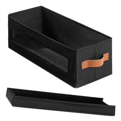 apcans Modern Organizers with View Window Stackable Design Oxford Cloth Holds 32 Standard Oxford