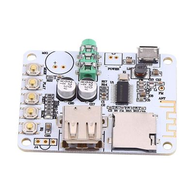 Jeffergarden Bluetooth Audio Receiver Board MP3 WMA FLAC Decoder FM Radio Preamp Output Remote Control with Microphone (Bluetooth Version Without Remote Control (no)