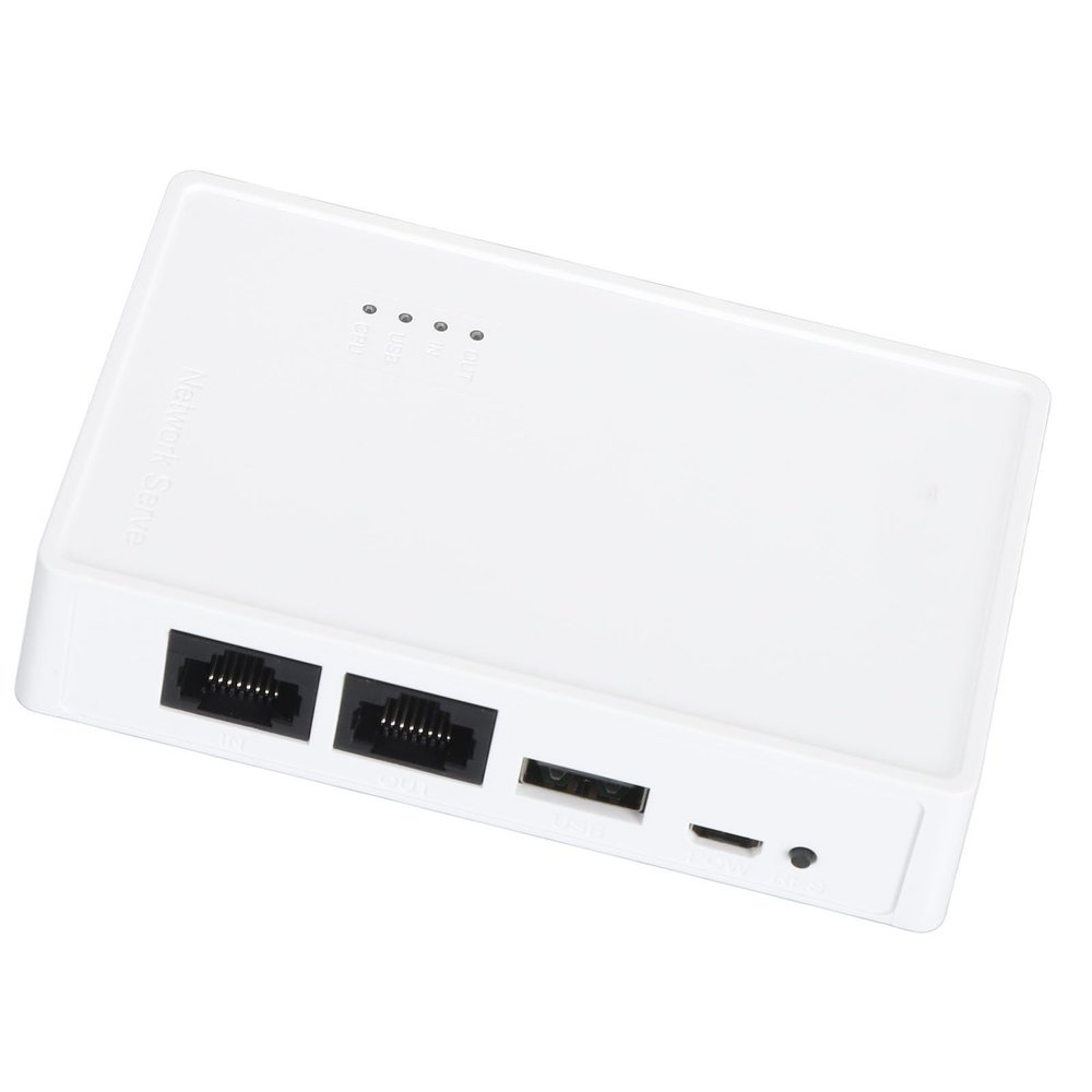 Socobeta USB Wireless Print Server 480Mbps with LAN Bridge for Window and OS X Supports Wired and Standalone Modes