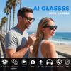 AMZISH AI Smart Glasses with Camera, 8MP HD Bluetooth Camera Glasses, 1080P Video Recording Sunglasses, Real Time Translation, Voice Assistant, Open-Ear Audio for Travel, Meetings & Vlogging view 2