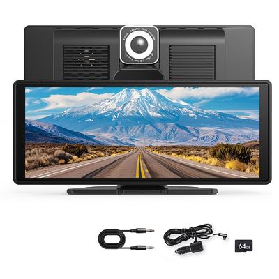 10.26" Car HD On-Dash Cameras System for Fiat Pulse/E-Ulysse 2021-2025,Dash Cam Stereo Touch Screen IPS Touchscreen Carplay Android Auto Bluetooth GPS-64G,A: Front-Only Recording