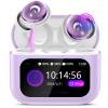 VEKJ Light Purple Earbuds Bluetooth 5.4, 48H Smart Touch Screen in Ear Ear Buds, 2025 Mini Sleep Headphones Small Design for Side Sleepers, 5 EQ Modes, Clear Calls, IPX7 Waterproof in Ear Earphones view 1