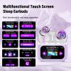 VEKJ Light Purple Earbuds Bluetooth 5.4, 48H Smart Touch Screen in Ear Ear Buds, 2025 Mini Sleep Headphones Small Design for Side Sleepers, 5 EQ Modes, Clear Calls, IPX7 Waterproof in Ear Earphones view 2
