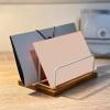 LIAN16PENG CD Rack Tabletop Wooden Vinyl Record Rack CD Albums Holder with Metal Bracket Disc Rack view 4