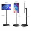 21.5 Inch Portable TV 1080P FHD Touchscreen Android 12 Smart TV Rolling TV Stand for Indoor Outdoor(White,4+64G) view 2