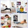 21.5 Inch Portable TV 1080P FHD Touchscreen Android 12 Smart TV Rolling TV Stand for Indoor Outdoor(White,4+64G) view 4