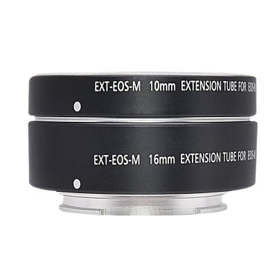 Metal AF Auto Focus Macro Extension Tube Set Adapter Ring for Canon EF-M EOS M M2 M3 M5 M6 M10 M50 M100 M6II M50II M200 Excellent(EXT-EOS-M 10mm 16mm)