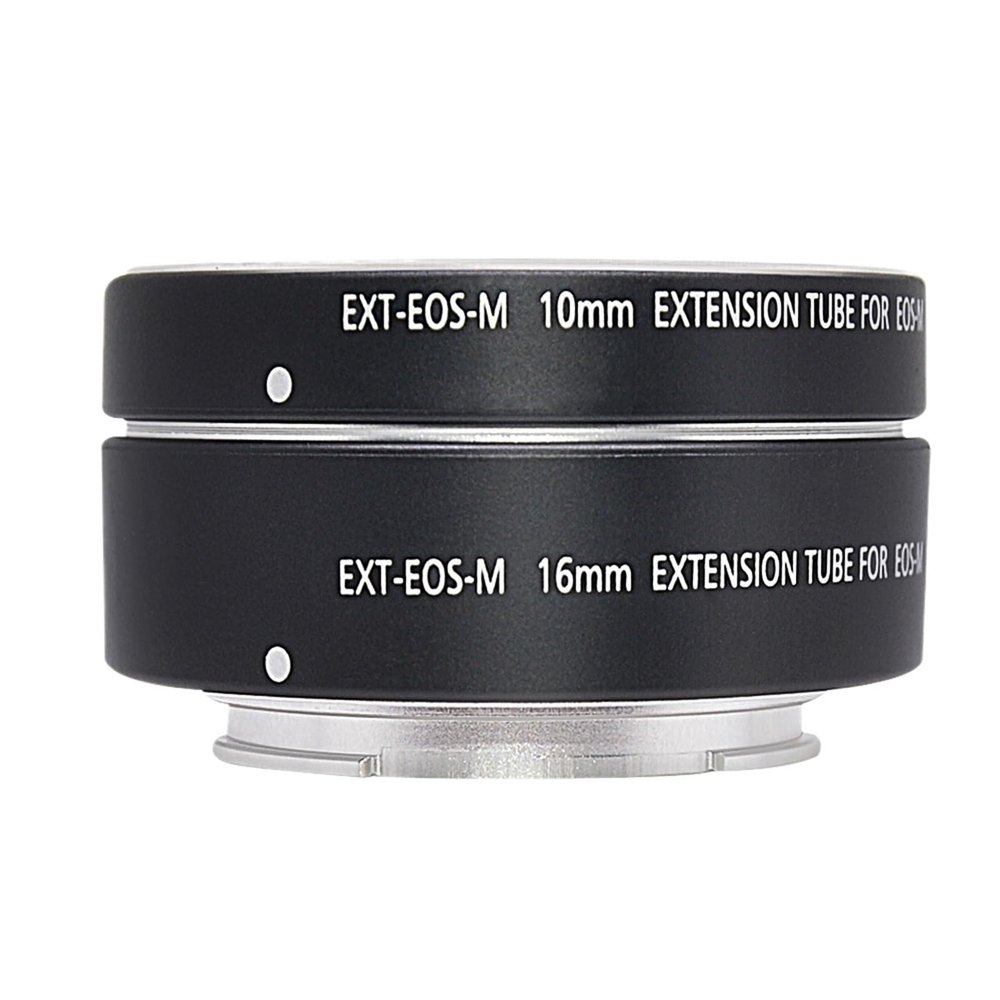 Metal AF Auto Focus Macro Extension Tube Set Adapter Ring for Canon EF-M EOS M M2 M3 M5 M6 M10 M50 M100 M6II M50II M200 Excellent(EXT-EOS-M 10mm 16mm)