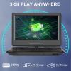 BOKYOK 14.5" Portable DVD Player with 12.1 HD Swivel Screen, 3-5Hrs Play, DVD Player Portable with Dual Stereo Speaker, Last Memory, Support SYNC TV/USB/SD Card, Play All Discs Format view 3