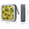 Rrtsmsgh Sliced Lemon And Kiwi in Drink CD Case Wallet 40 Capacity, Durable Waterproof Plastic CD/DVD Storage Case with Handle & Zip Closure, Portable DVD Disc Cases for Car, Office, Travel view 2