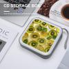 Rrtsmsgh Sliced Lemon And Kiwi in Drink CD Case Wallet 40 Capacity, Durable Waterproof Plastic CD/DVD Storage Case with Handle & Zip Closure, Portable DVD Disc Cases for Car, Office, Travel view 3