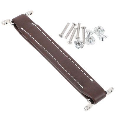 HYTROVE Outdoor Speaker Handle with Screws Coffee Leather Pull Handle for Subwoofer Practical Indoor and Outdoor
