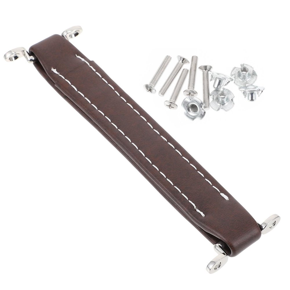 HYTROVE Outdoor Speaker Handle with Screws Coffee Leather Pull Handle for Subwoofer Practical Indoor and Outdoor