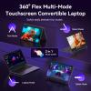 Tylvx 15.6" 2-in-1 Laptop/Tablet, 360 Flip FHD Touchscreen, Intel Core m3-8100Y up to 3.4GHz, 16GB RAM 512GB SSD, Win11, Deep Purple for Student Note-Taking, Design, Entertainment view 4