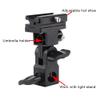2PCS Camera Flash Mount, Light Stand Bracket Flash Umbrella Holder 180 Hot Shoe Mounting Bracket Lightweight for Photo Video Photography view 2