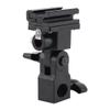 2PCS Camera Flash Mount, Light Stand Bracket Flash Umbrella Holder 180 Hot Shoe Mounting Bracket Lightweight for Photo Video Photography view 4