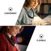 SHINEOFI Rechargeable LED Neck Reading Light Flexible Arm, Eye-Caring Night Book Light for Bed Reading, 3-Color Continuous Dimming, Portable Hands-Free Lamp for Adults view 3