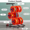 Heavy-Duty Adjustable Cable Spool Rack,Multi-Spool Wire Rack Dispenser Cable Caddy,for Garage Shed Workshop or Factory(Six reels) view 3