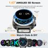 2026 Smart Watch (Answer/Make Call), 1.43" 3D-AMOLED Smartwatch for Men Women, 130+ Sports Fitness Watch, Heart Rate/Sleep Monitor, 60 Days Flashlight, IP68 Waterproof Activity Tracker Android iOS view 2
