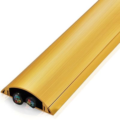 3.3ft Floor Cord Covers, Self Adhesive Extension Cord Hider, Prevent Trips, Cable Management for Offices, Gyms, Exhibitions(Gold,5 * 1.4cm/39 * 2 * 0.6in)